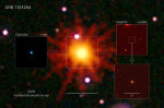 GRB 110328A - porovnání snímků z družic Chandra, Swift a HST
